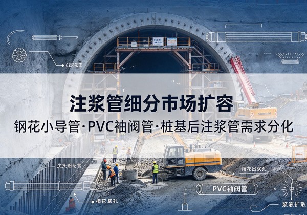 平邑注浆管细分市场扩容，隧道钢花小导管、PVC 袖阀管、桩基后注浆管需求分化